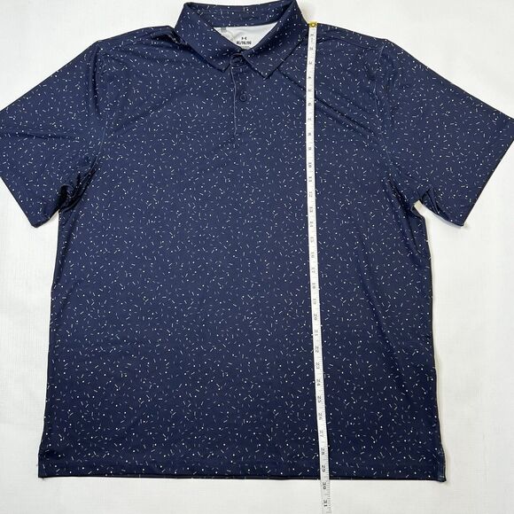 NEW Under Armour Golf Polo Shirt Blue Golf Ball Tee Print UPF 50 $90 Size XL - Picture 6 of 12